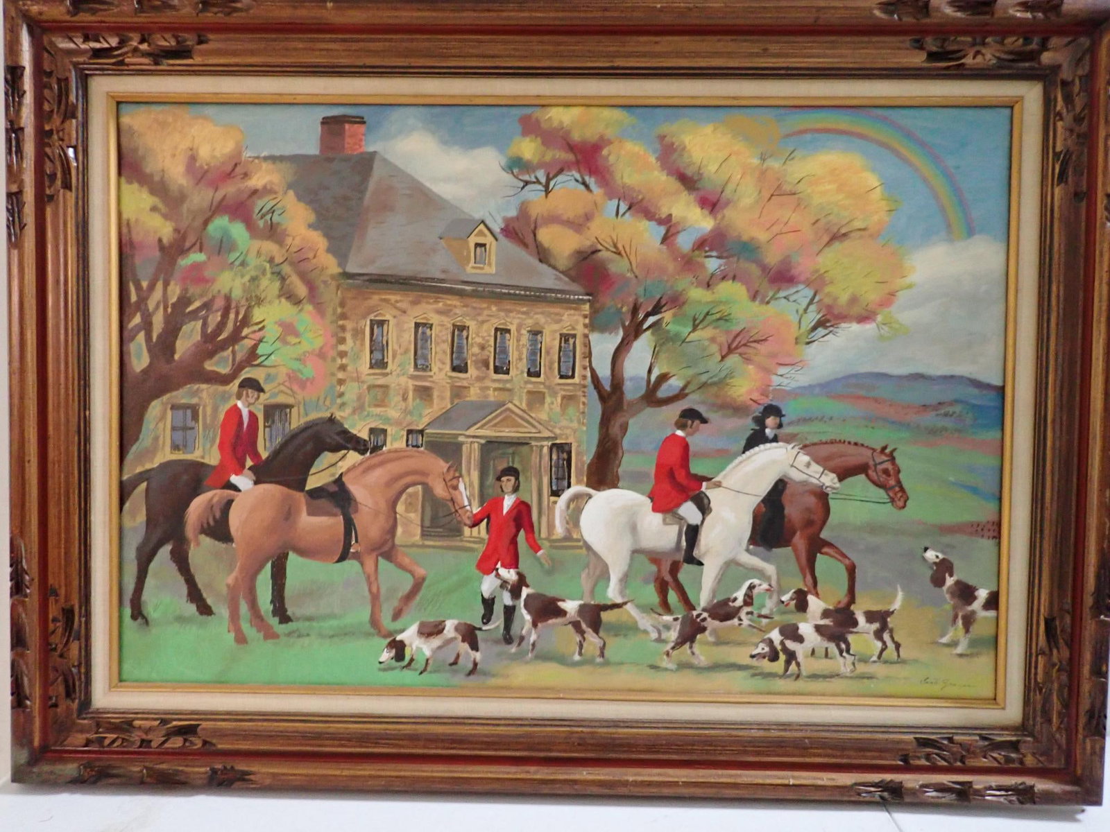 Fox Hunt in Fall O/C by Sante Graziani (1 of 8)
