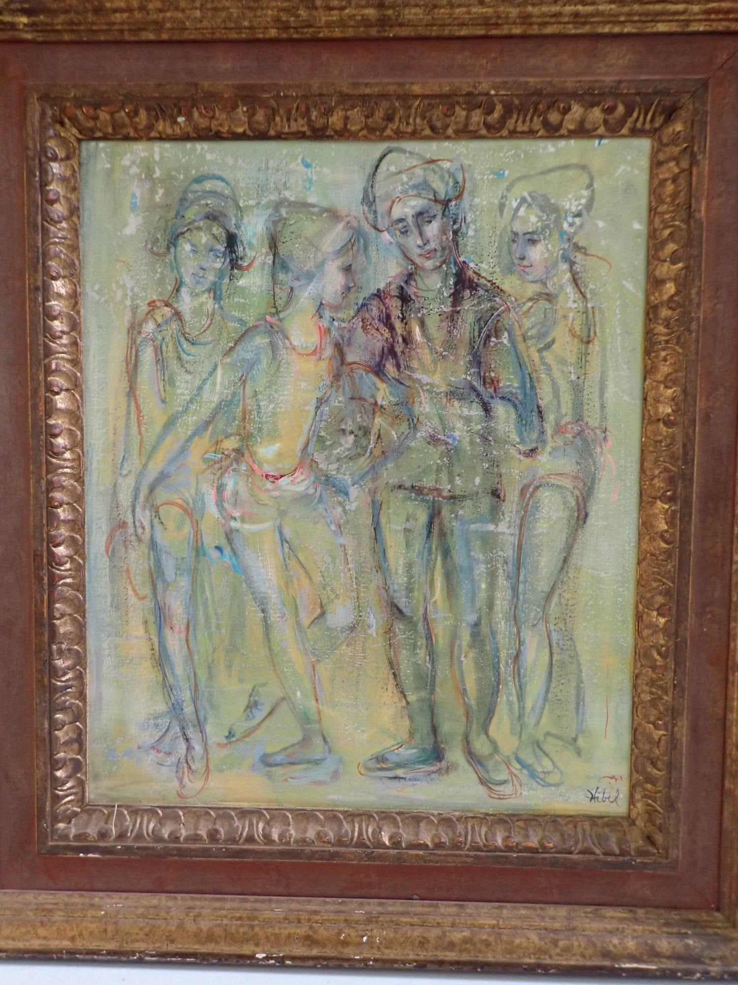 Edna Hibel "Dancers" 3303 Oil on Canvas (1 of 11)
