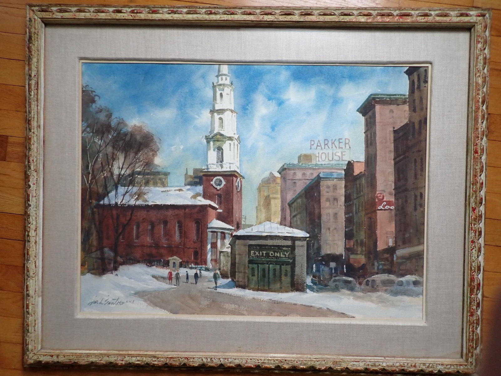 "Downtown Boston" Joseph LC Santoro Watercolor (1 of 8)