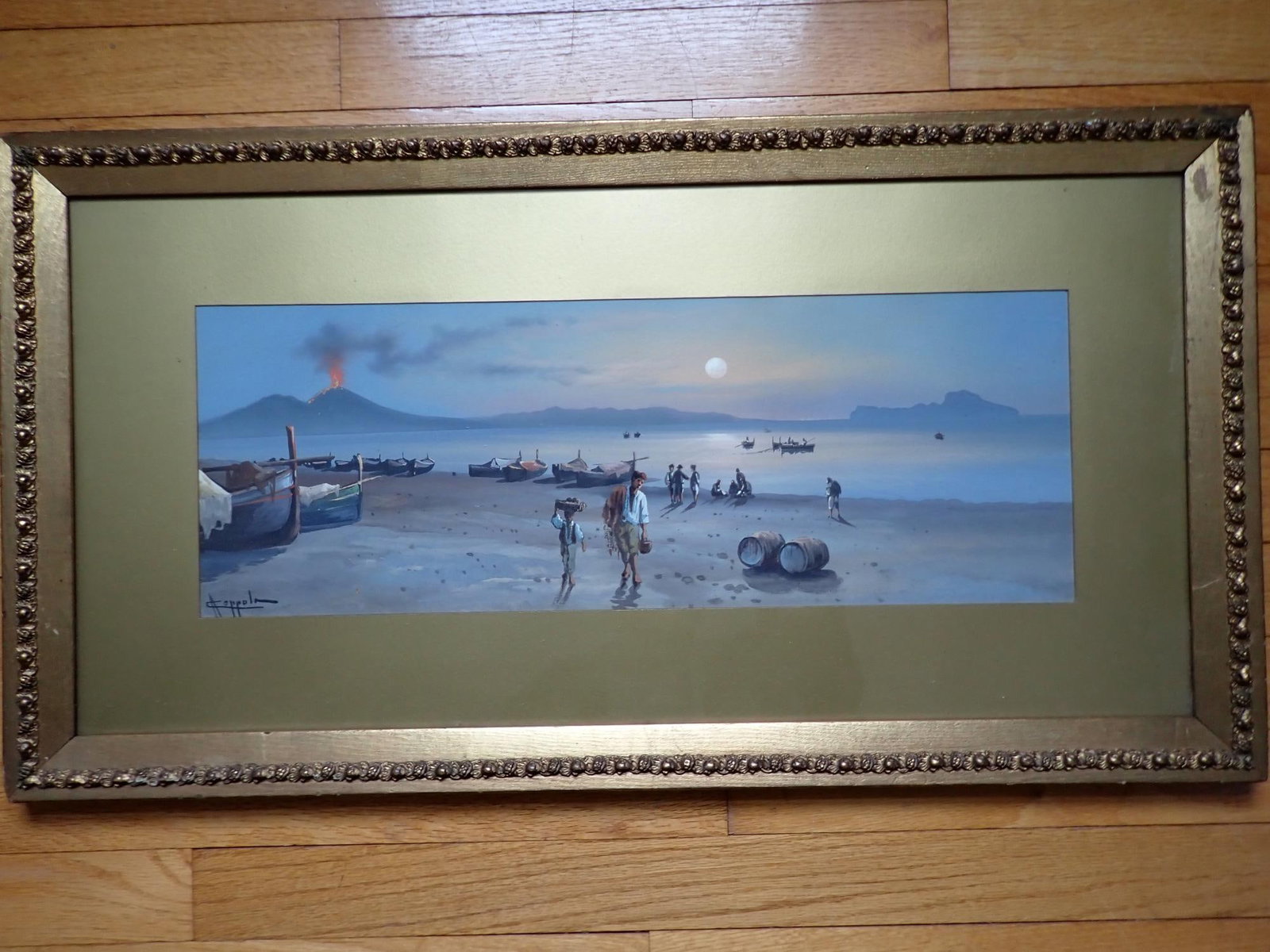 A. Copolla Fishing Village Gouache Painting (1 of 9)