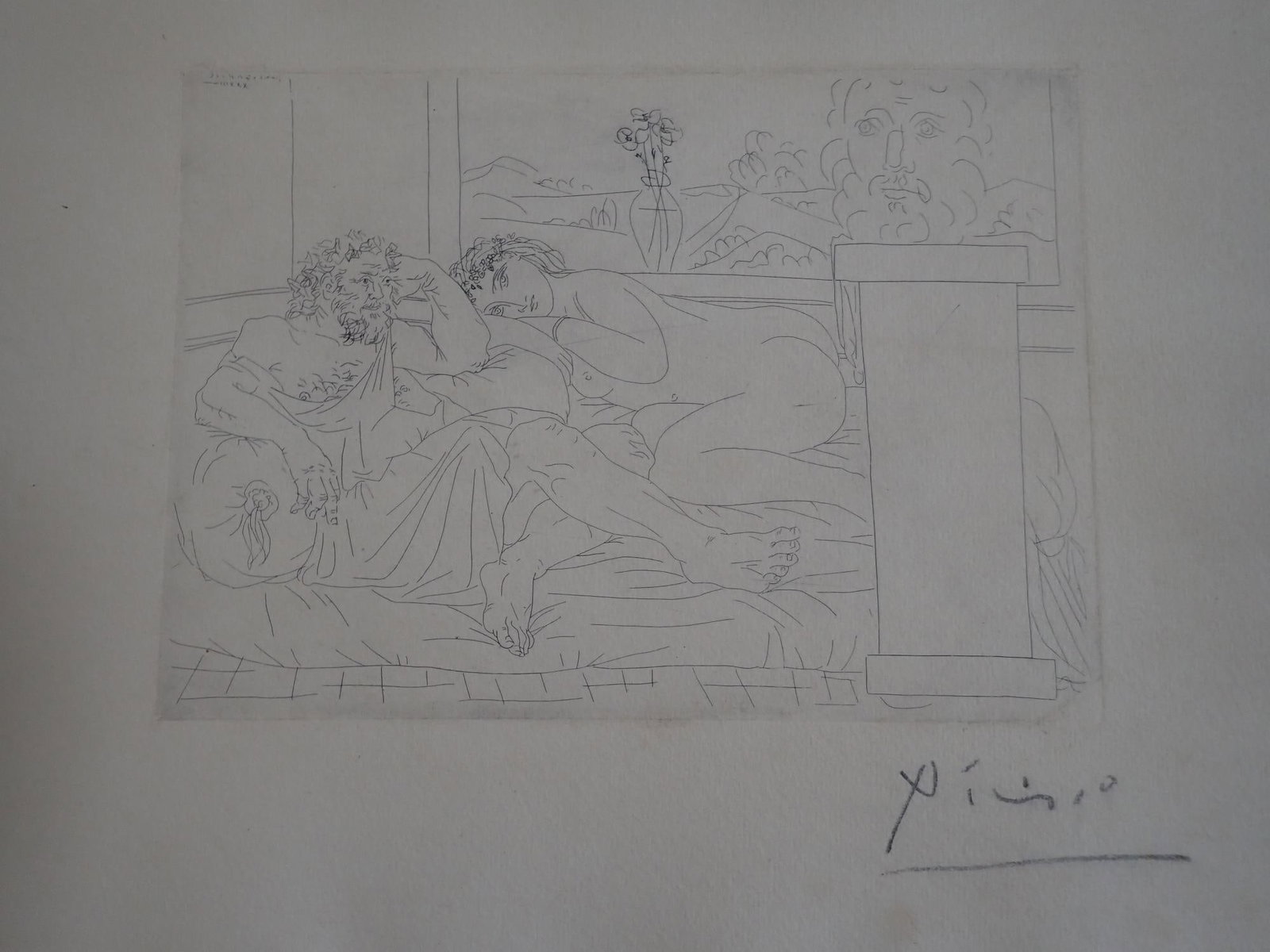 Picasso Le Repos Du Sculpteur IV Signed Etching (1 of 10)