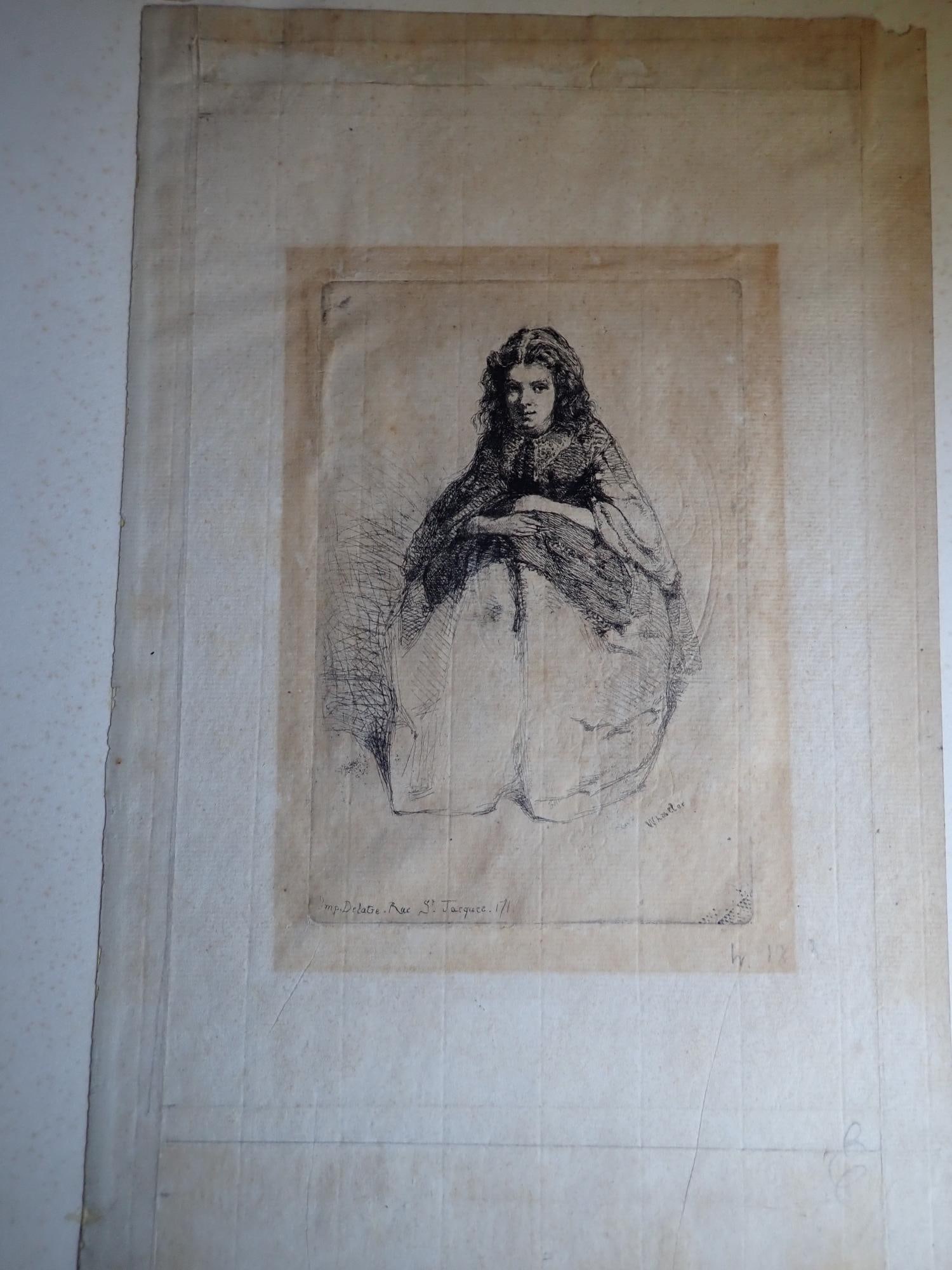 Early James Whistler Fumette Etching (1 of 20)