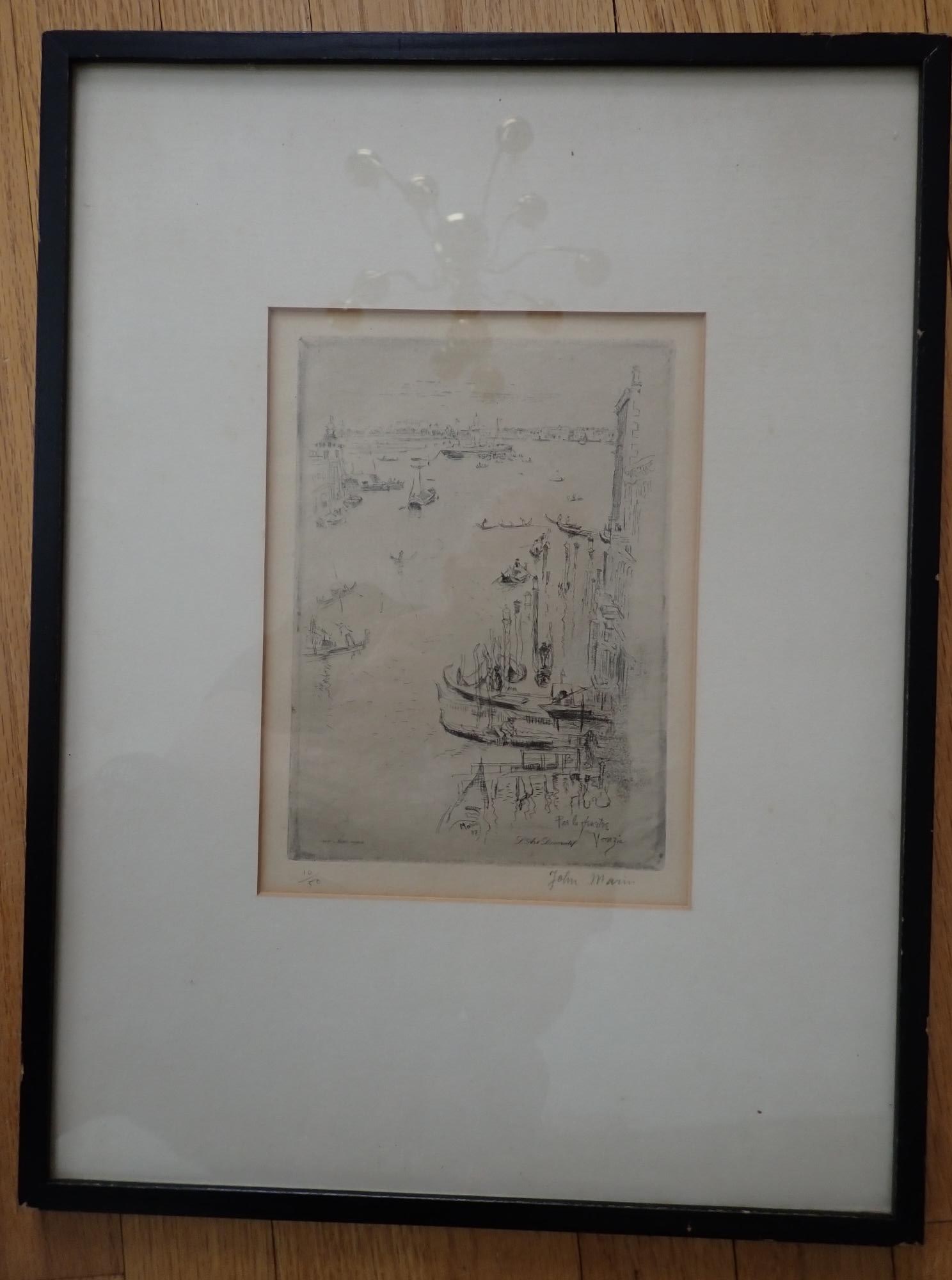 John Marin Through the Window, Venice Etching (1 of 5)
