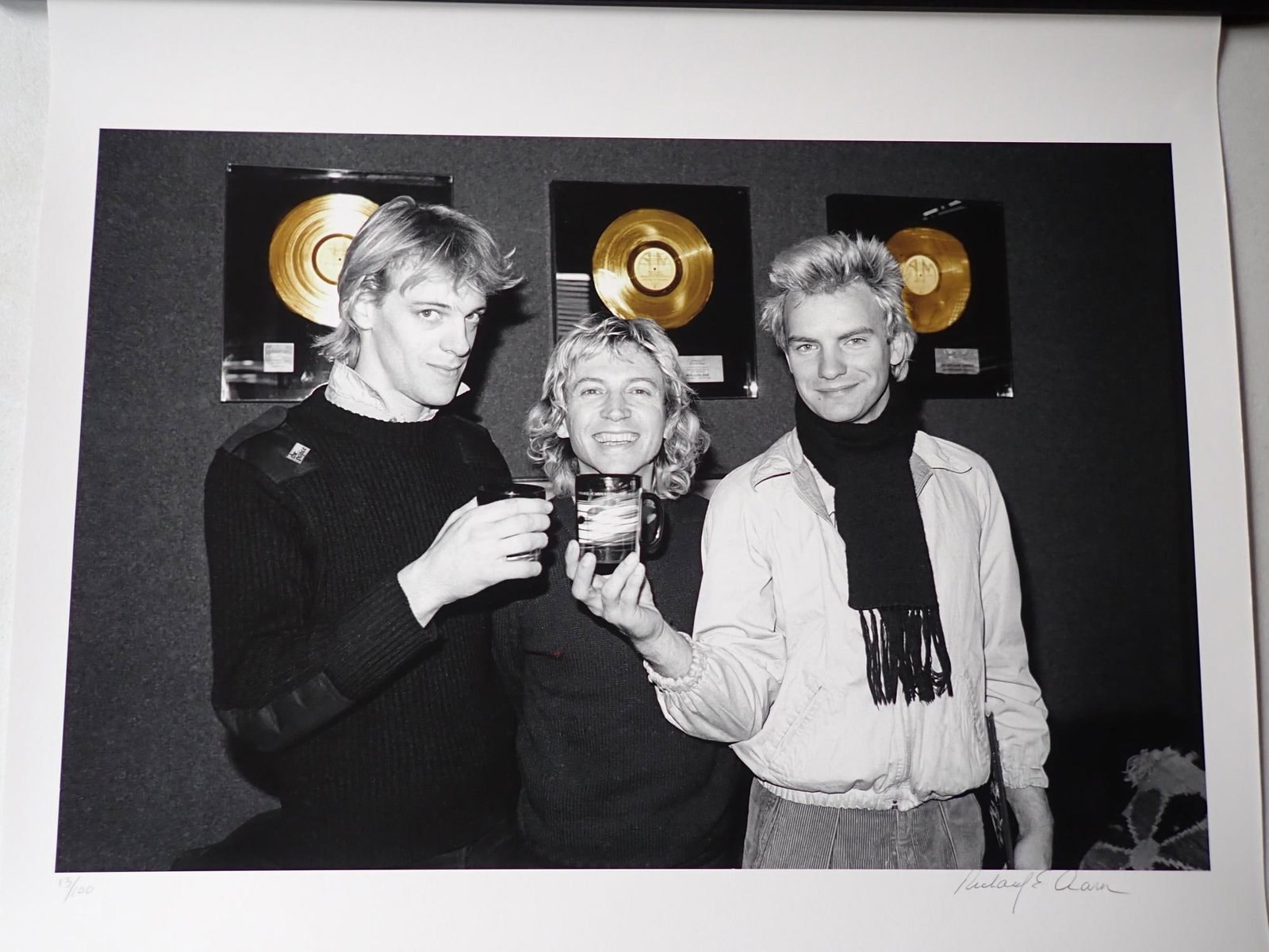 The Police with Sting 13/100 Aaron Print: Richard E. Aaron (American, 1949-2016)The Police, 1978. Digital pigment print, printed later. 15" x 22." Signed and editioned 13/100 in pencil, lower margin.