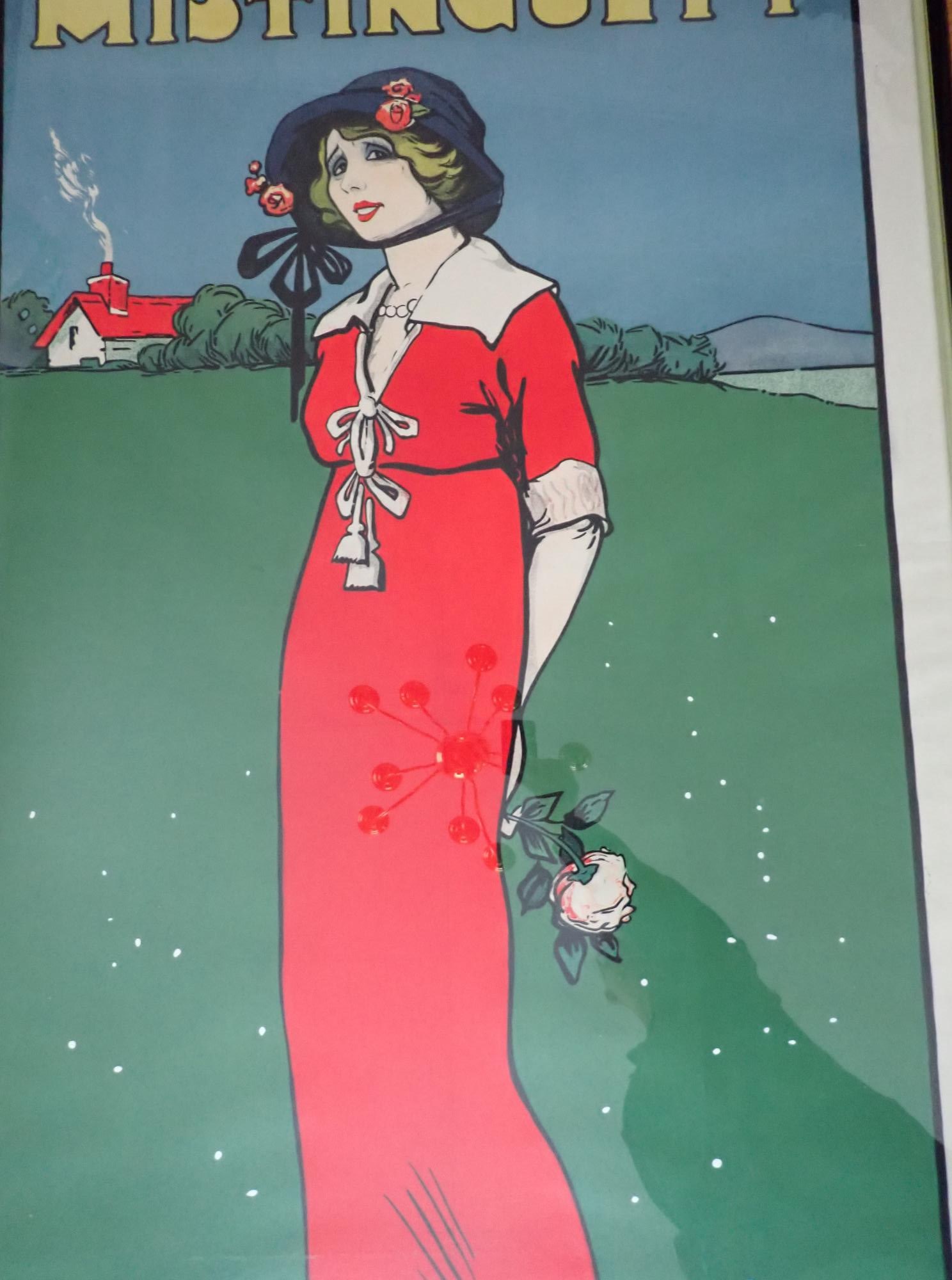 Mistinguette Large Colored Lithograph Poster - 3