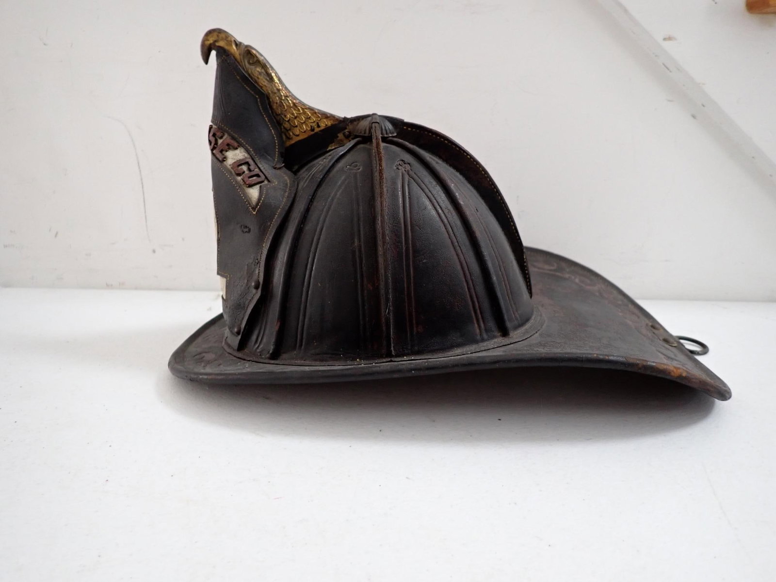 High Eagle Leather Fire Helmet - 2