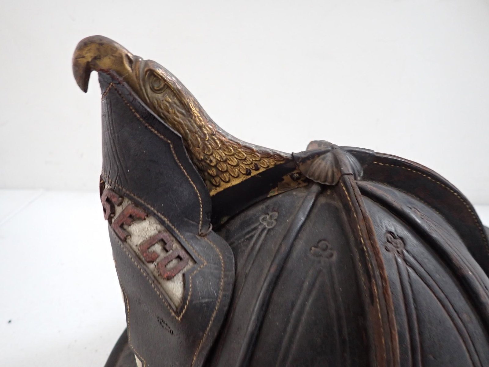High Eagle Leather Fire Helmet - 7