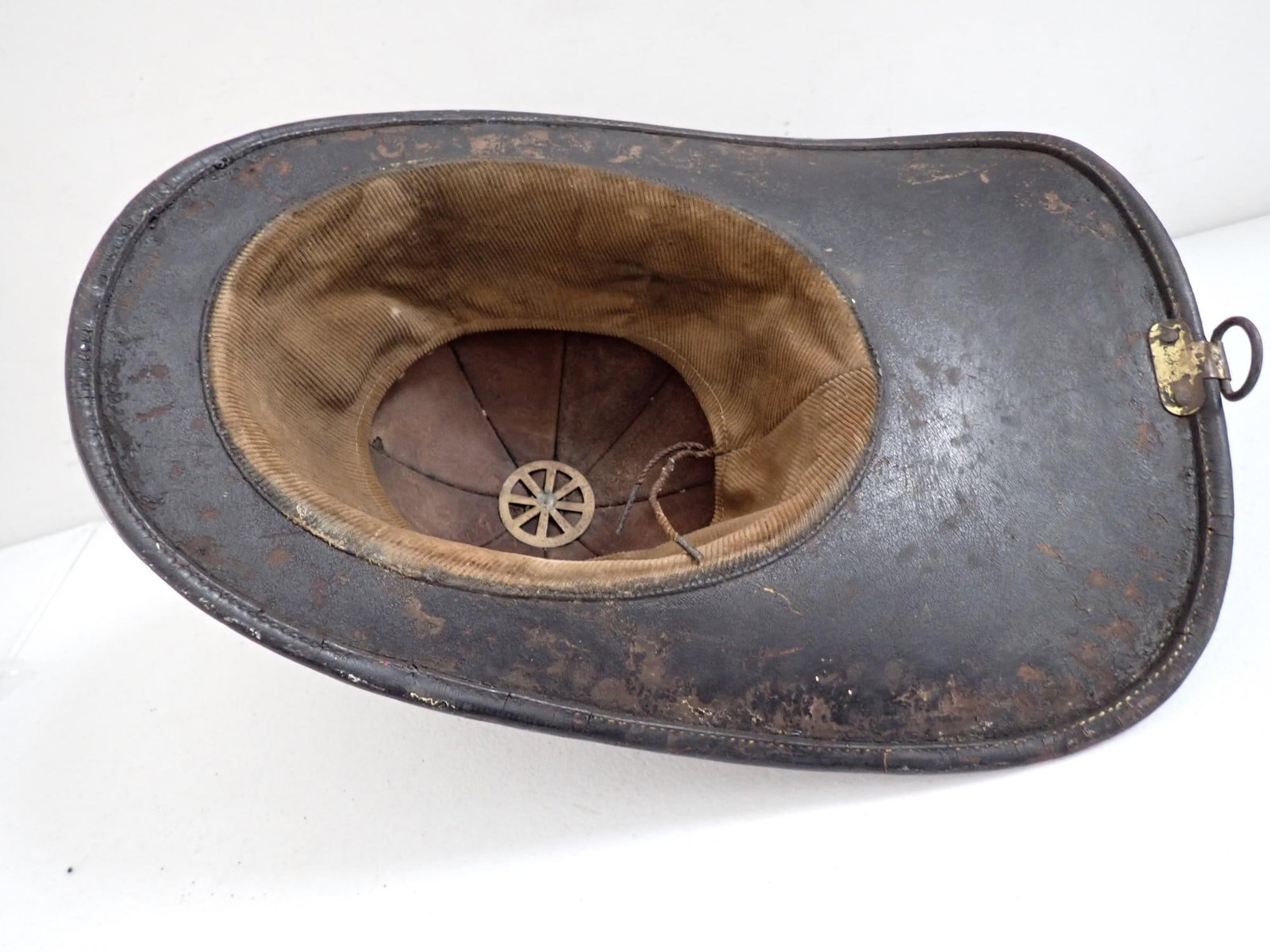 High Eagle Leather Fire Helmet - 9