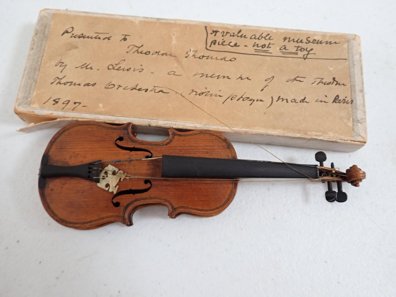 1897 Miniature Presentation Violin Theodore Thomas (1 of 14)