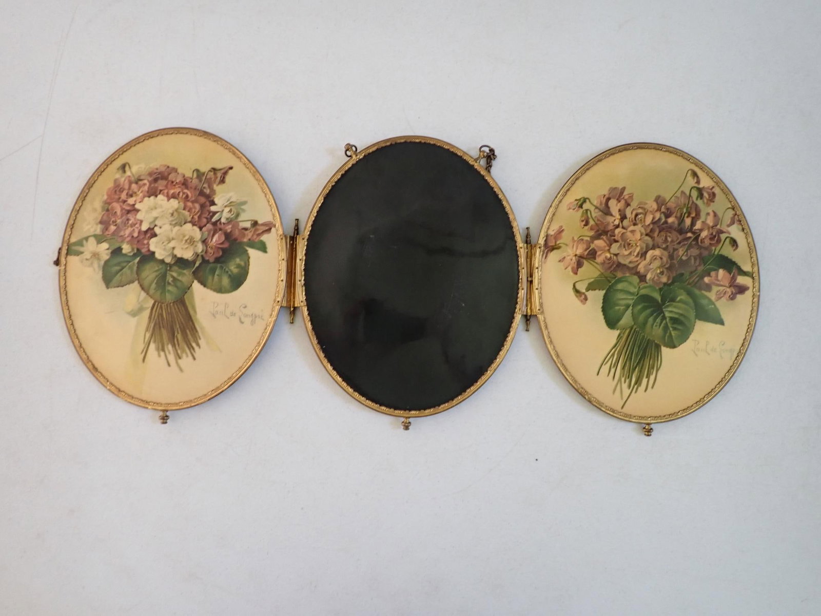 Paul de Longpie Triptych Floral Mirror (1 of 11)