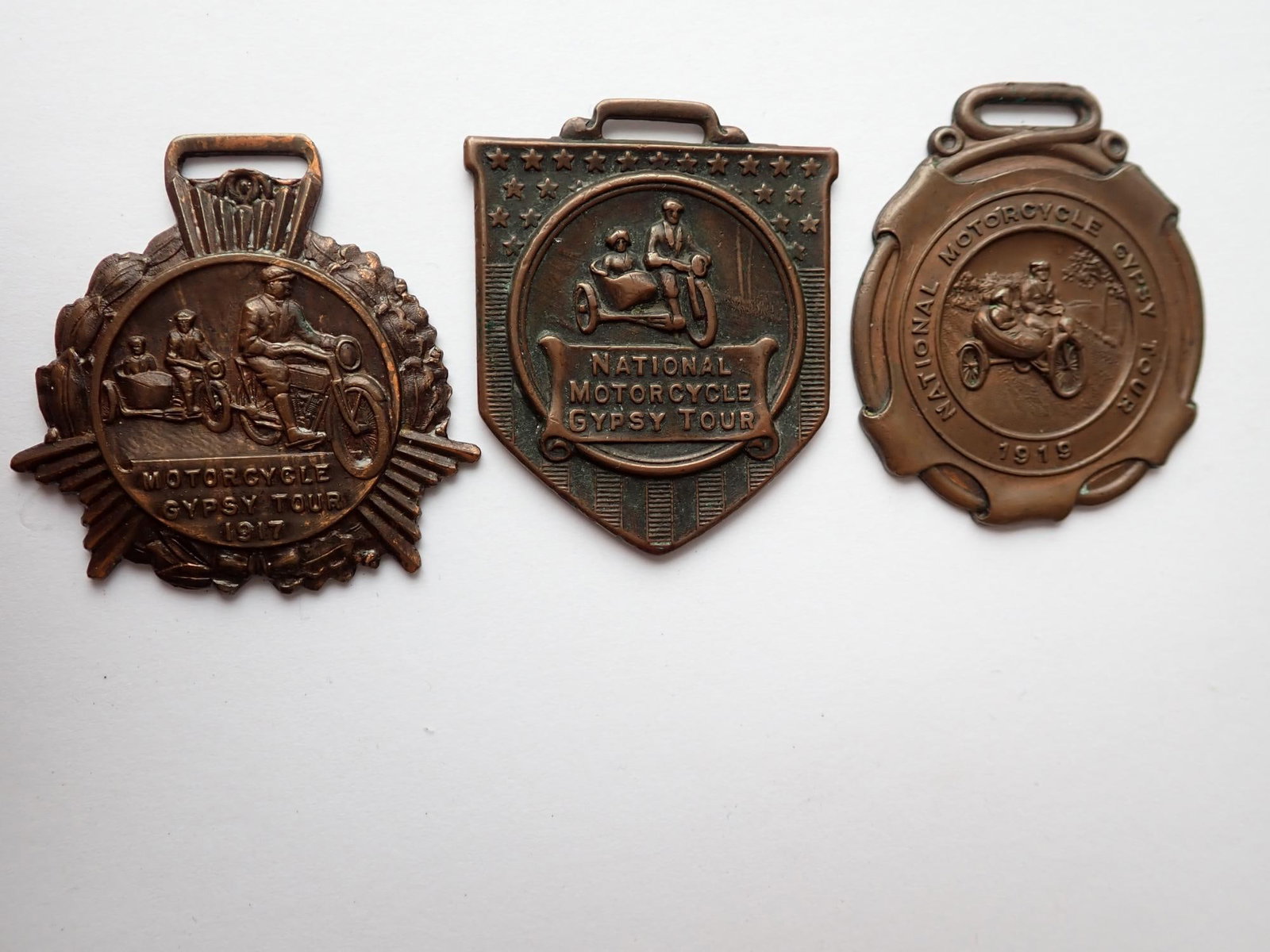 1917, '18, & '19 Gypsy Tour Motorcycle Watch Fobs (1 of 8)