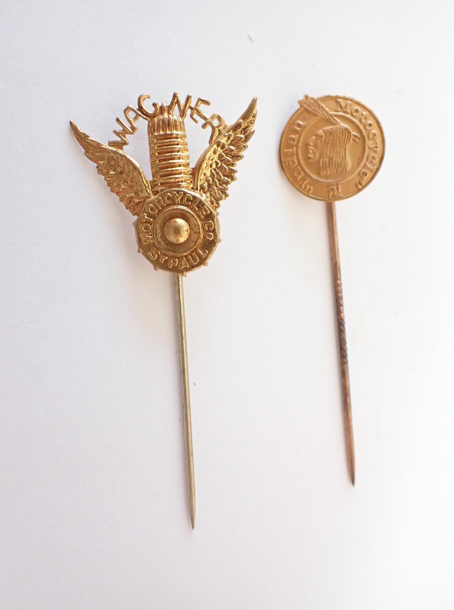 Wagner & Indian Motorcycle Stick pins: Wagner & Indian Motorcycle Stick pins