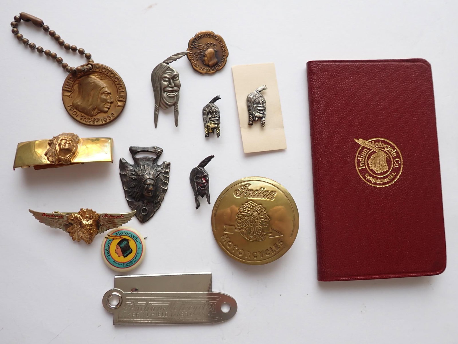 Indian Motorcycle Pins, Keychain, Cutter, etc. (1 of 13)