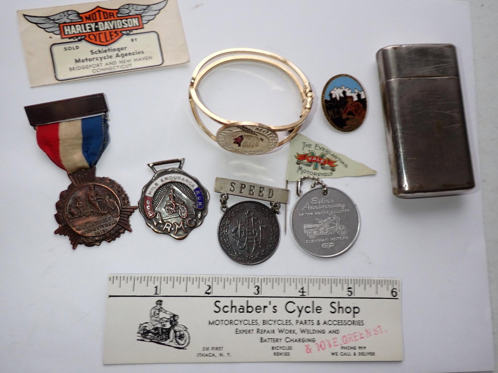1917 Gypsy Tour, Yale Motorcycle Stick pin, etc. (1 of 12)