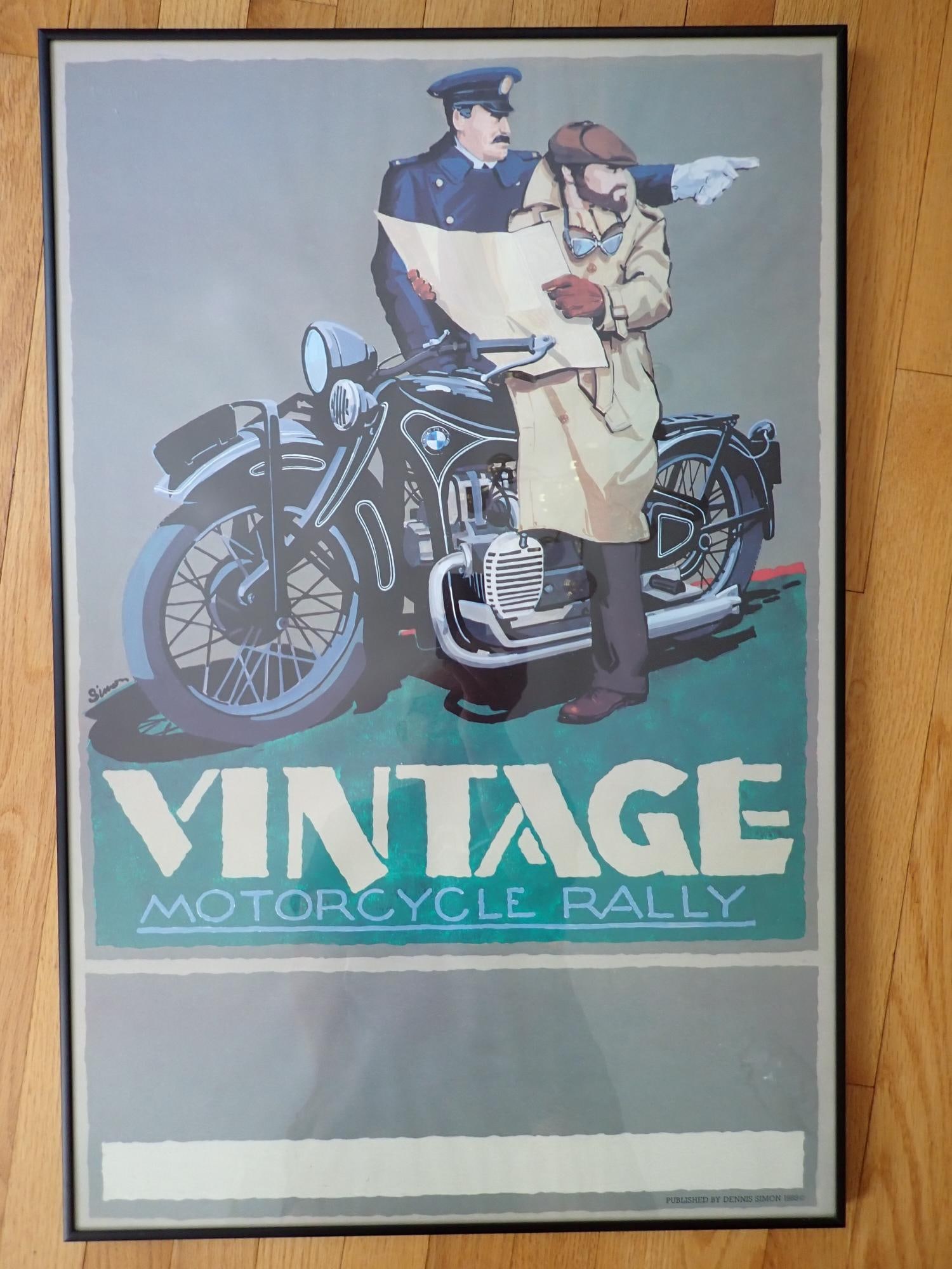 "Vintage Motorcycle Rally" BMW poster: "Vintage Motorcycle Rally" BMW poster