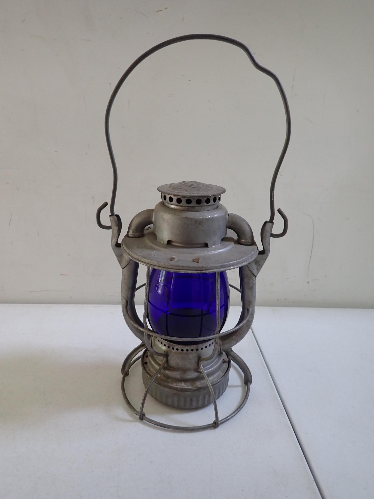 Jersey Central Lines Cobalt Blue Globe Lantern (1 of 5)