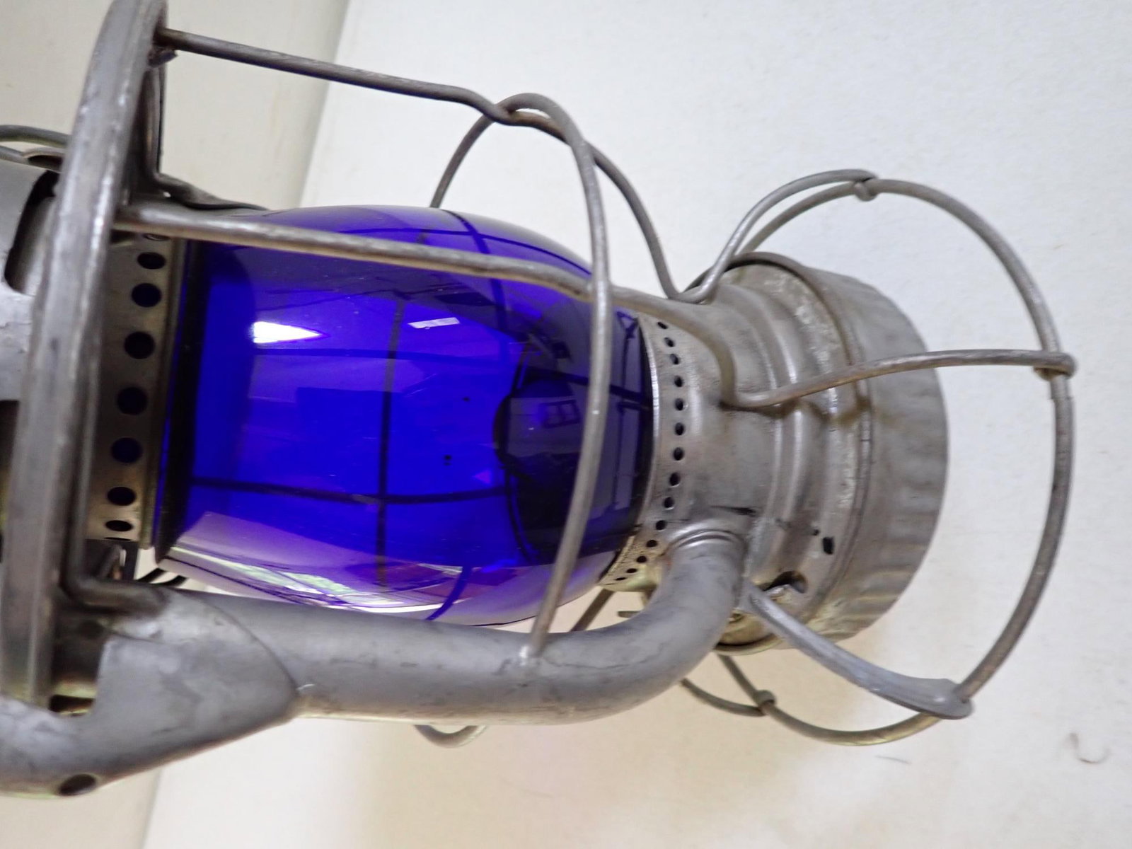 Jersey Central Lines Cobalt Blue Globe Lantern - 3