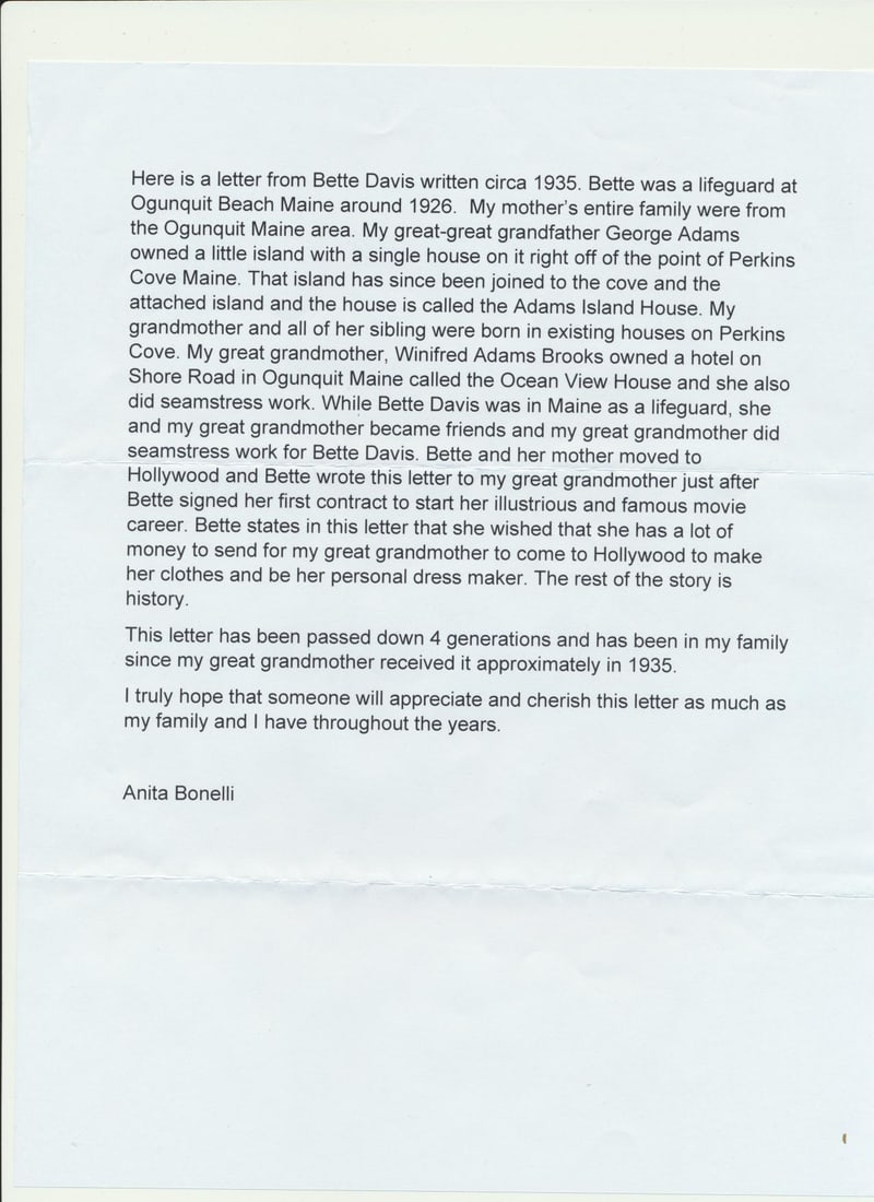 Signed Bette Davis Letter - Circa 1935 - 2