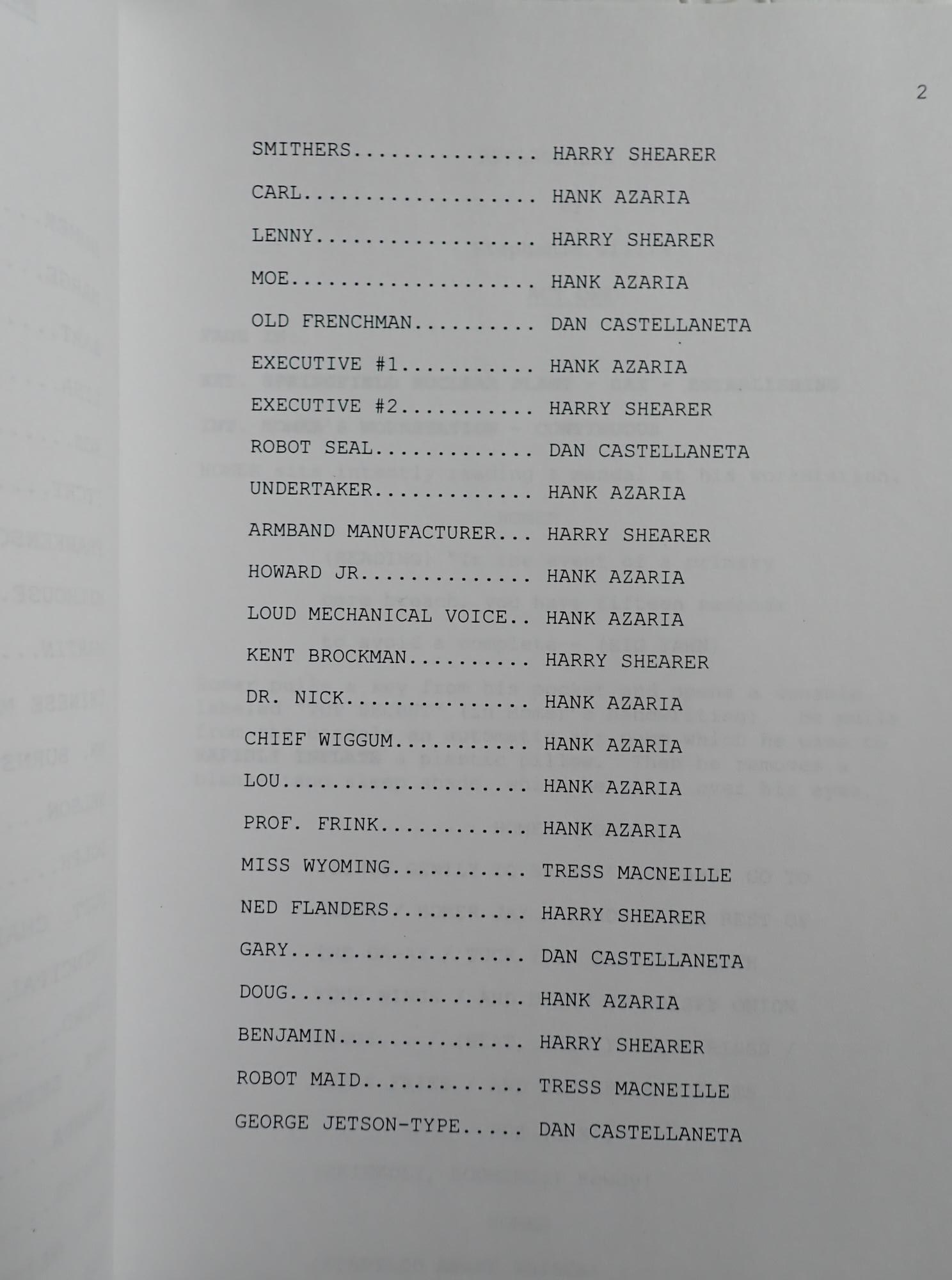The Simpson's "Replaceable You" Production Script - 8