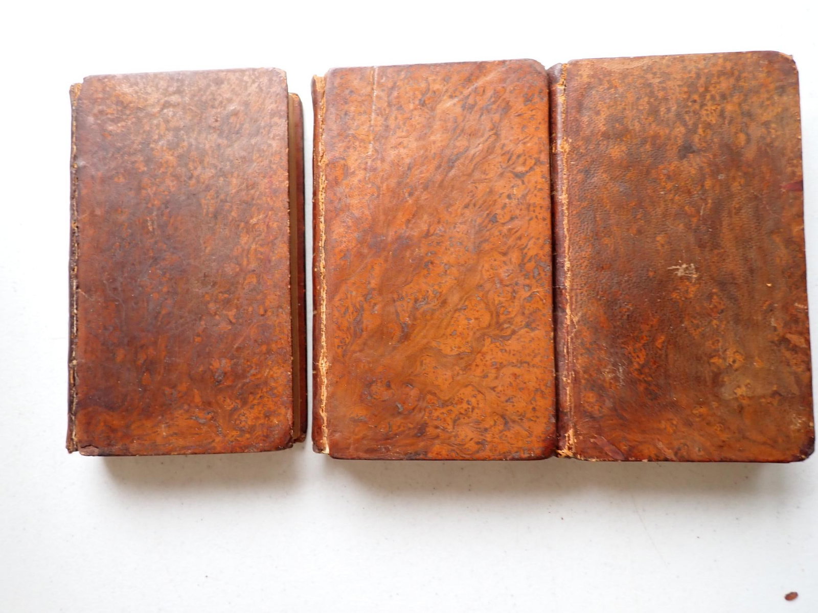 1790 Practice of Physic 3 Volumes: Early American Medical book. Printed by Isaiah Thomas in Worcester, Massachusetts. Bindings show some wear with splitting on the sides. Some wear with foxing and cover chipping of second volume.