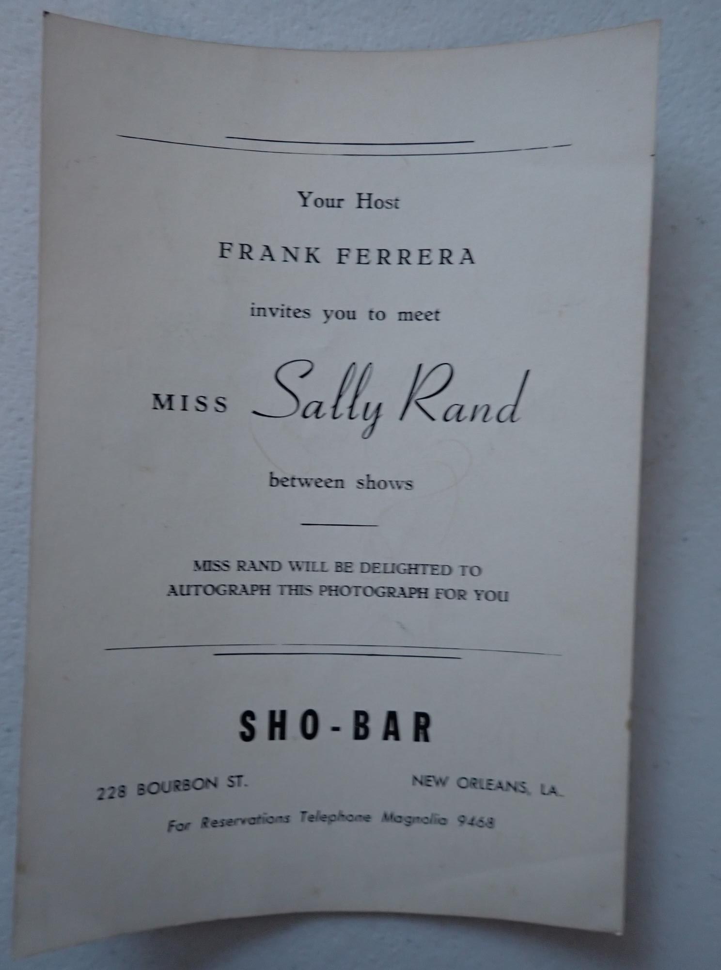 Sally Rand signed card & performance programs - 4