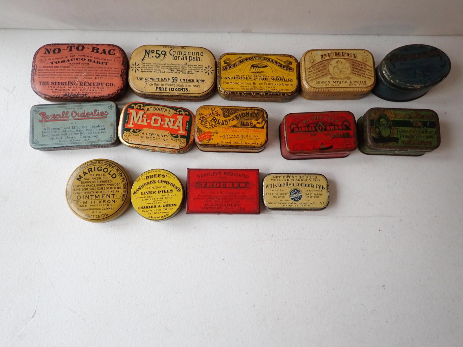 Tobacco Habit, Quack Medicines, & other Tins (1 of 16)
