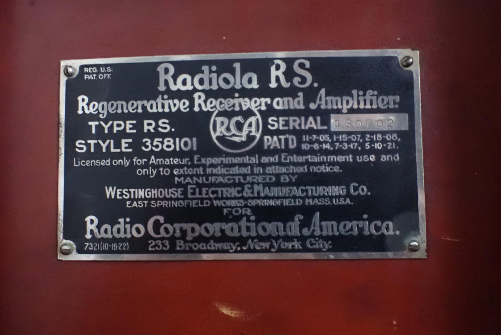 Two Westinghouse/RCA Radiola Amplifiers with Tubes - 4