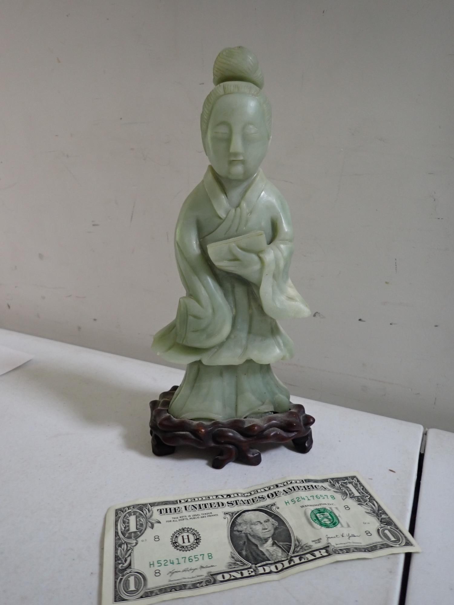 Buddha Jade Figure on stand - 2