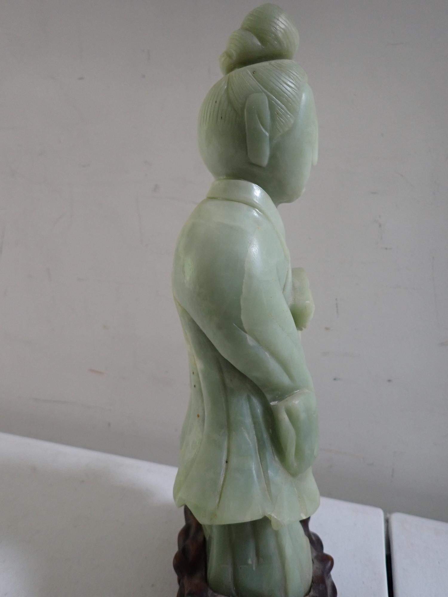 Buddha Jade Figure on stand - 4