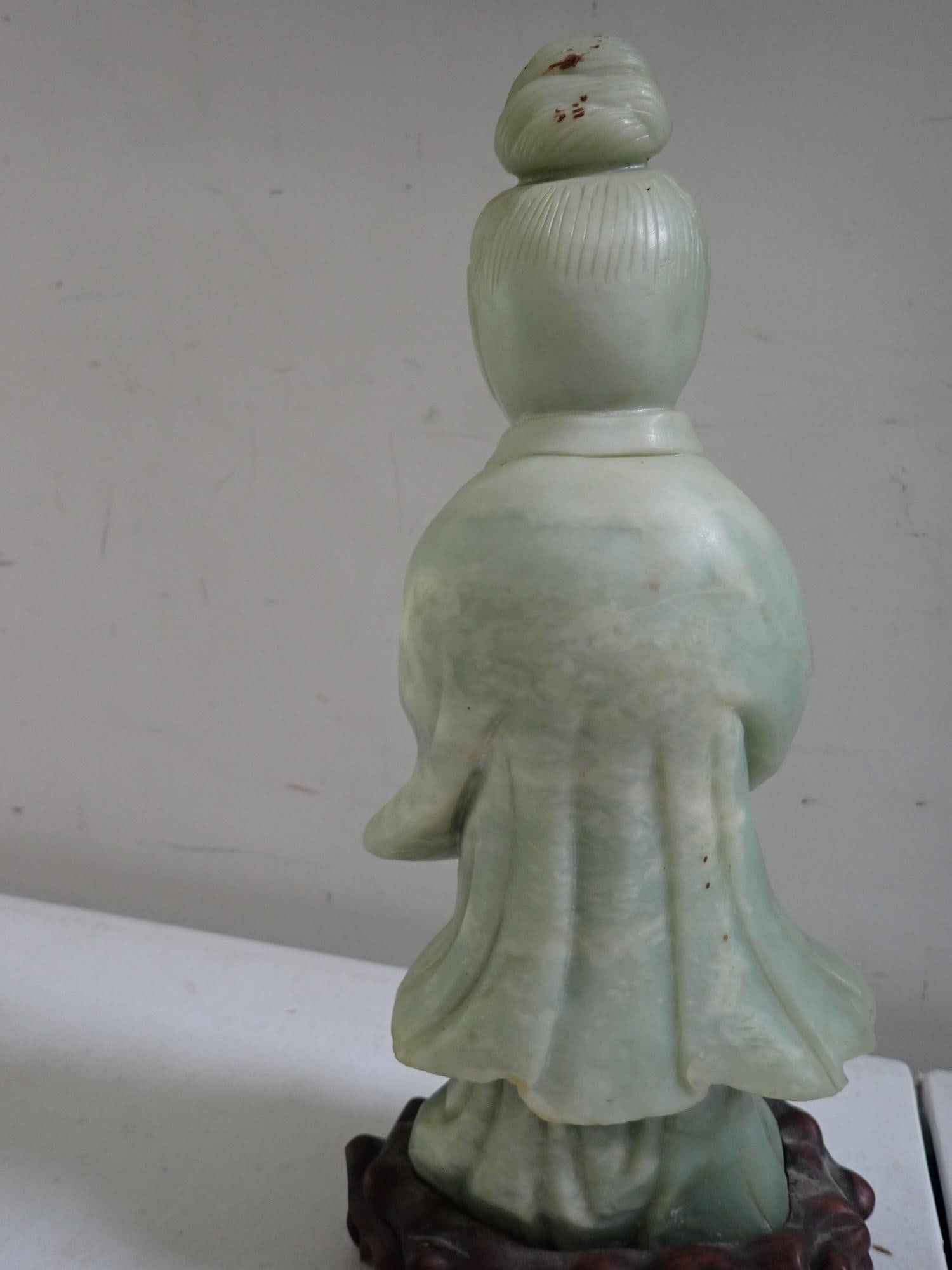 Buddha Jade Figure on stand - 5
