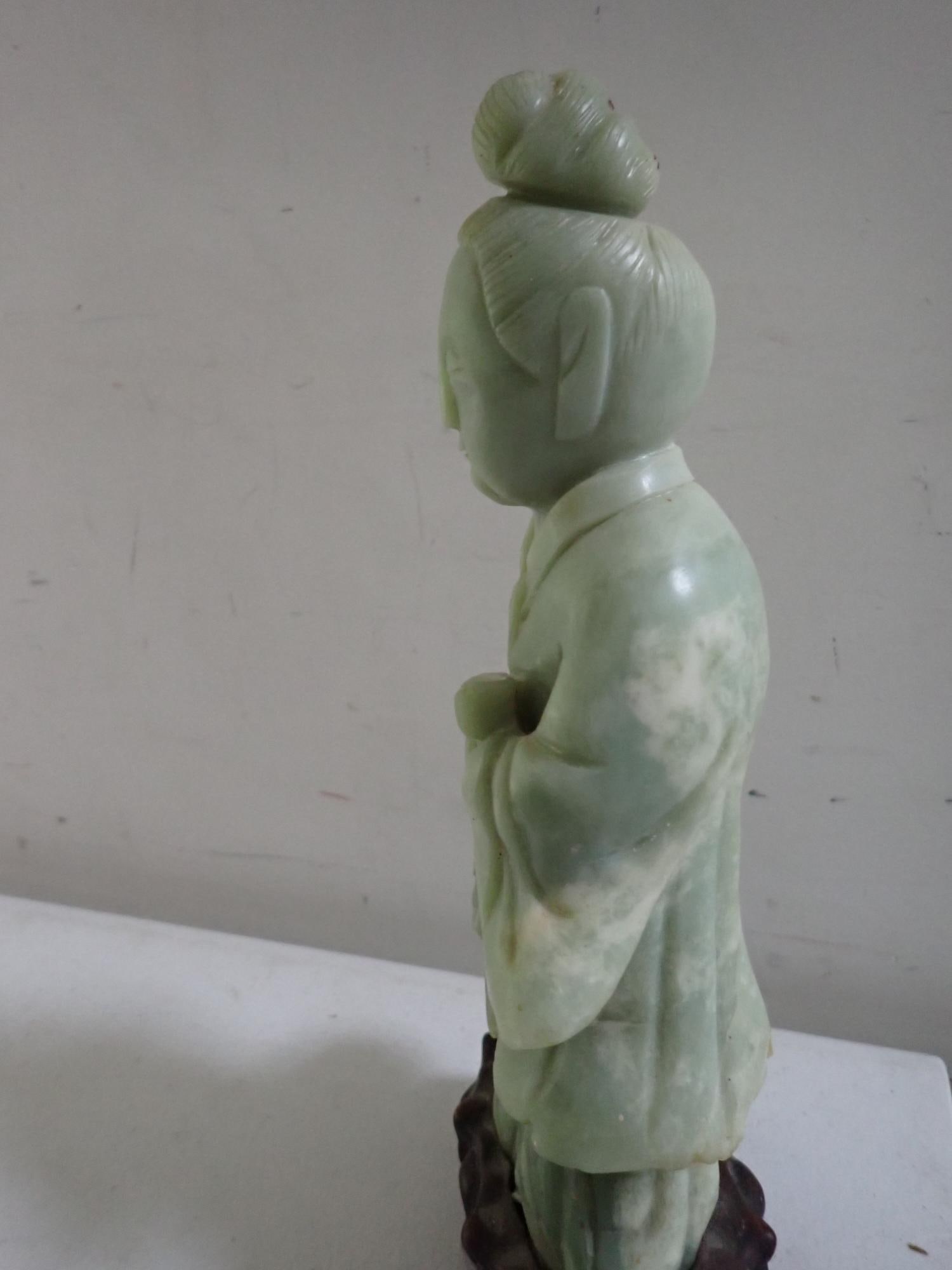 Buddha Jade Figure on stand - 6