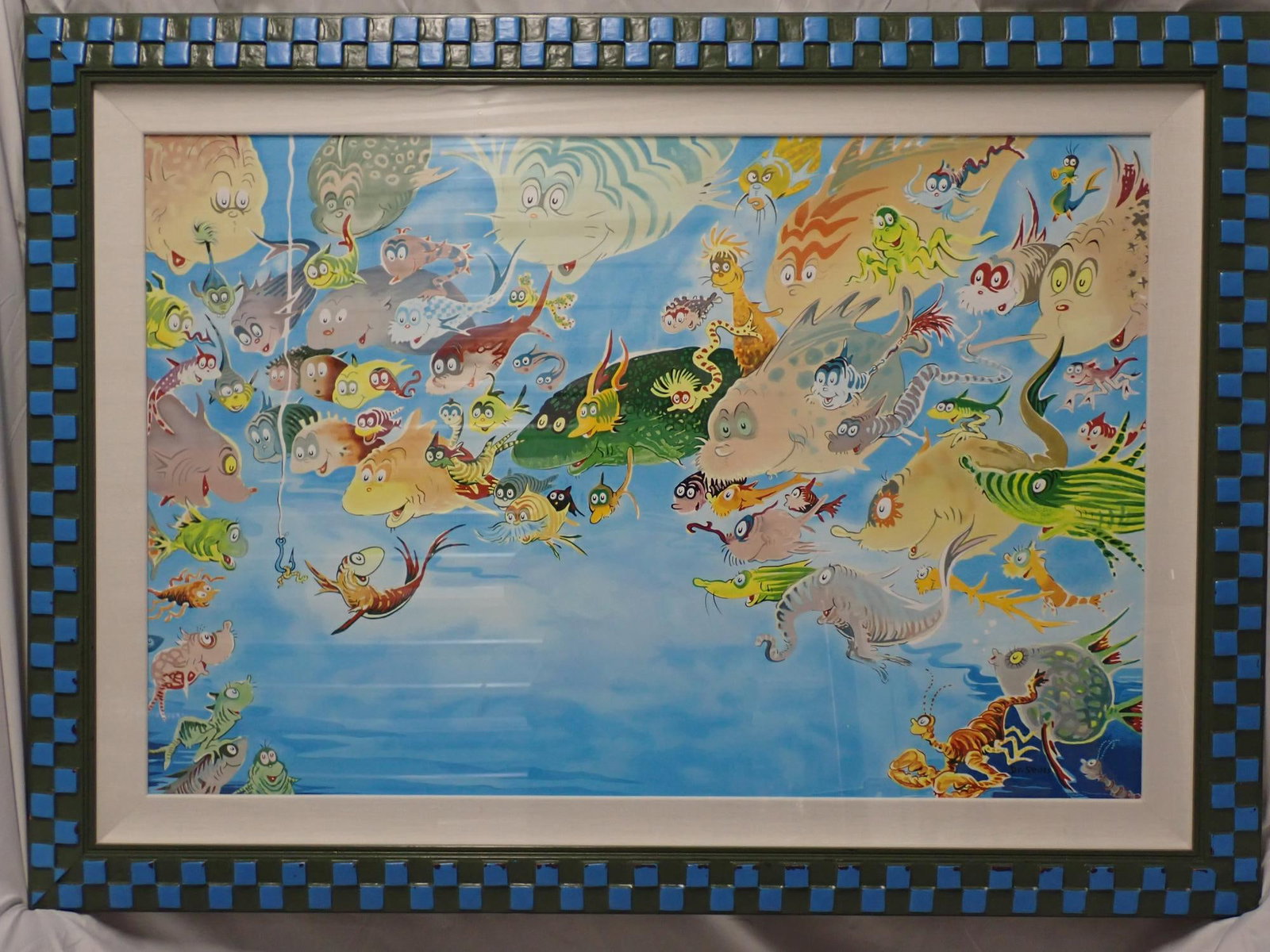 Plethora of Fish: Dr. Seuss, Plethora of Fish Frame 32" x 44" print 23 x 35 no number
