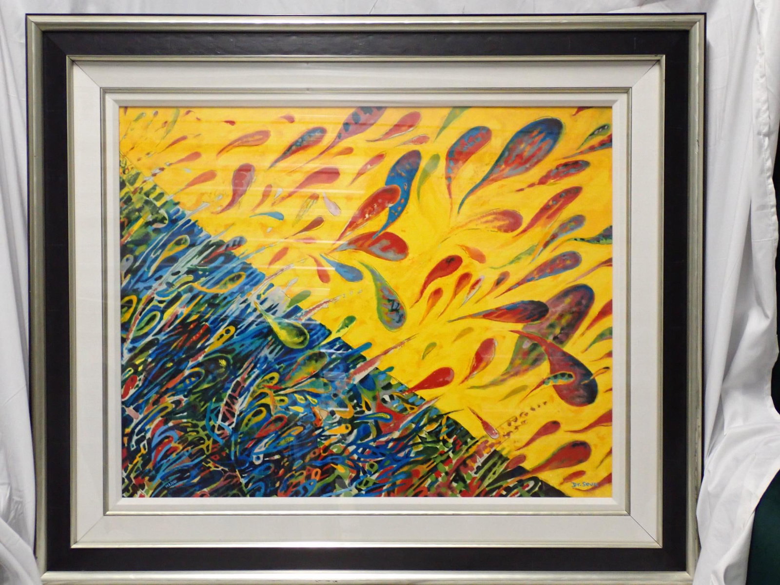 The Secret Art of Dr Seuss: Dr. Seuss ltd. Edition Print signed, No 148/850. Certificate of Authenticity Frame 34" x 40" print 23 1/4" x29 3/4".