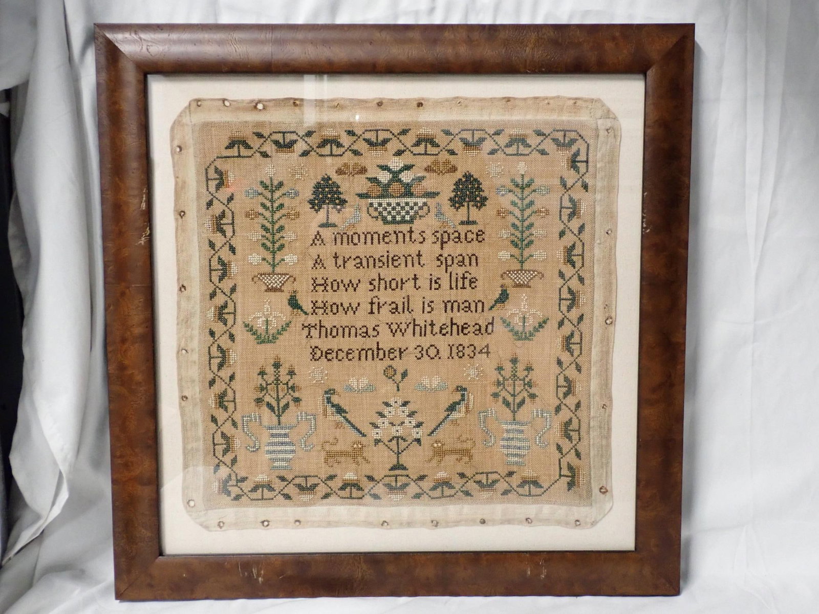1834 Thomas Whitehead Sampler - 2