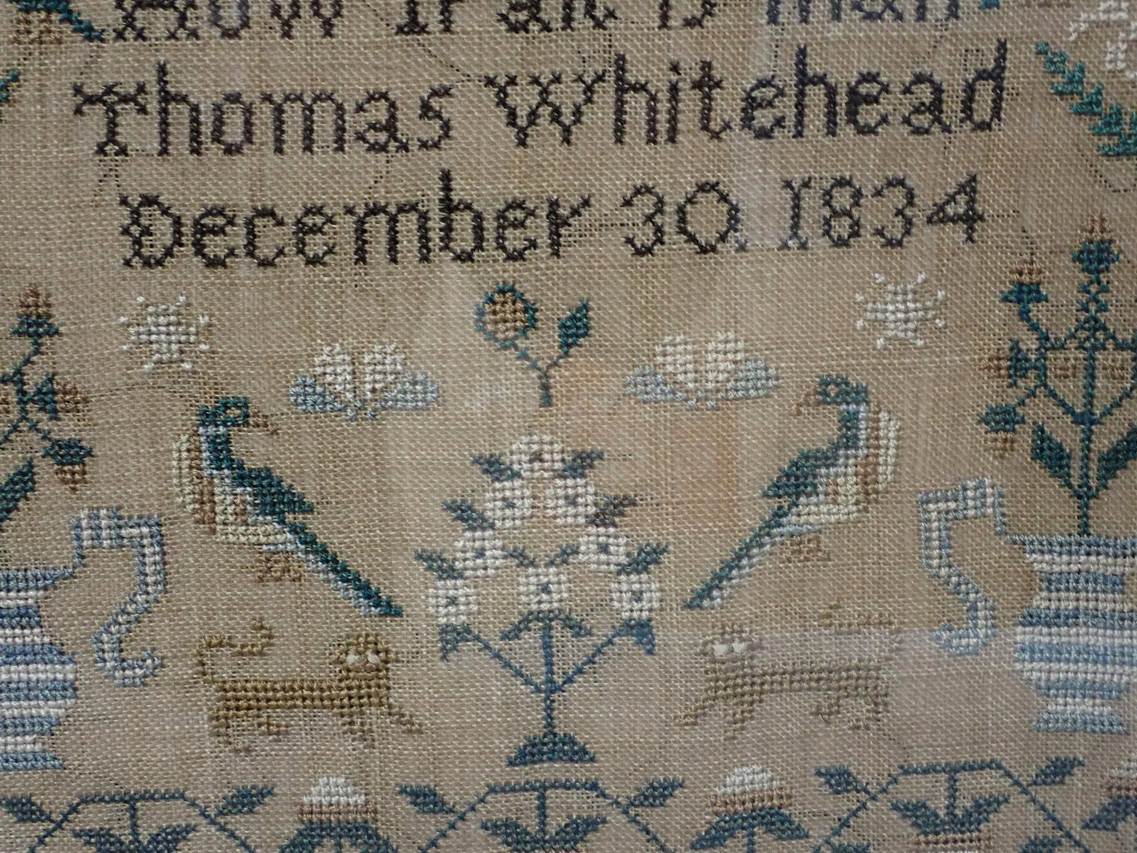 1834 Thomas Whitehead Sampler - 6