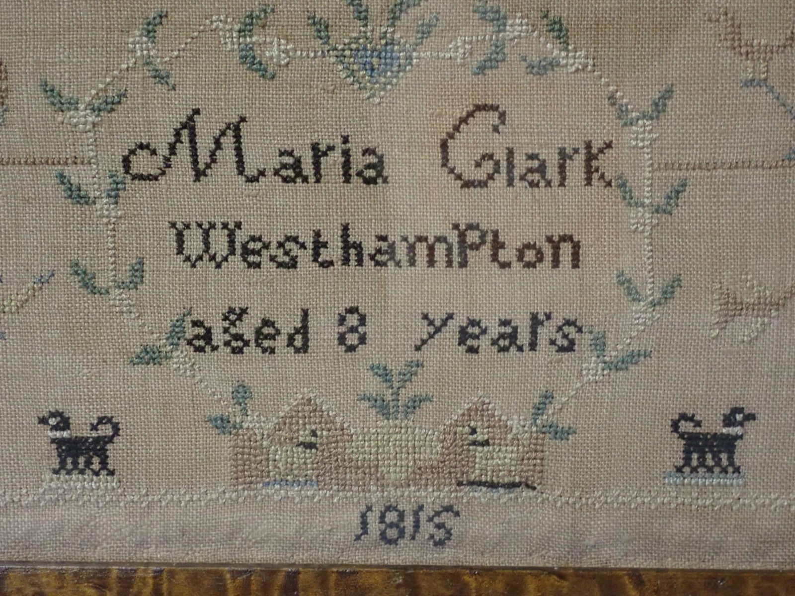 1815 Maria Clark Sampler - 8
