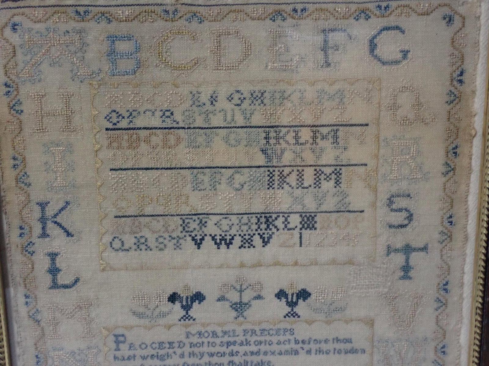 1757 Hannah Hodgson Sampler - 3