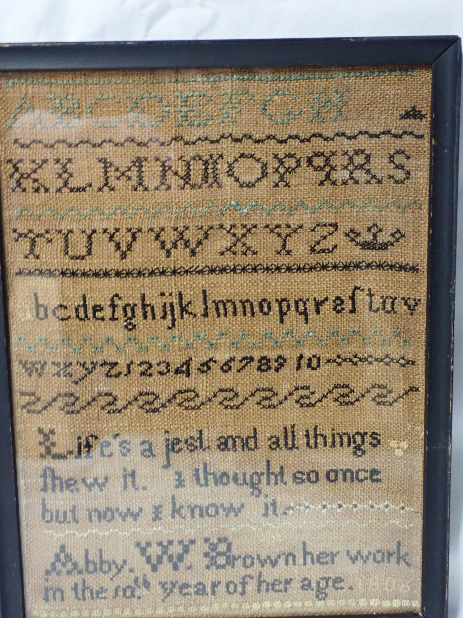 1808 Abby W. Brown sampler - 2