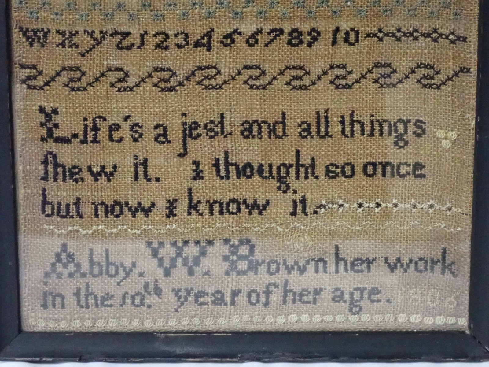1808 Abby W. Brown sampler - 3