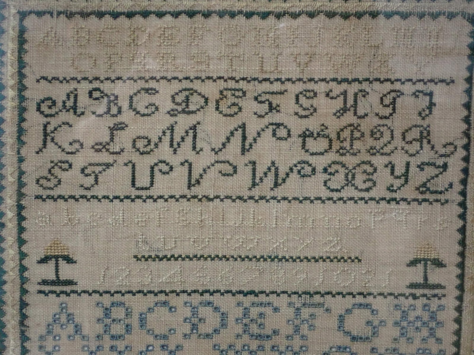 1821 Sarah A, Greenleaf sampler - 4