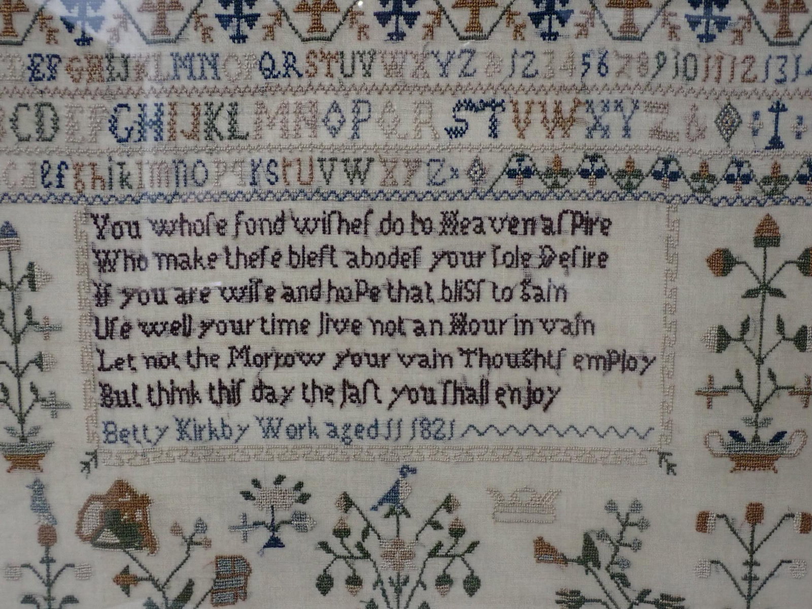 1821 Betty Kirby sampler - 2