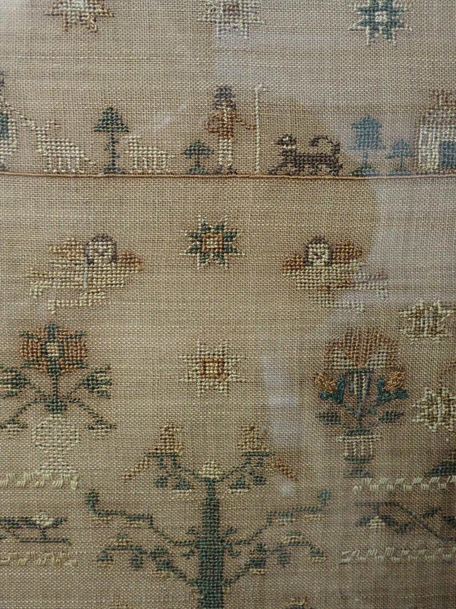 1820 Jane Davies (?) sampler - 3