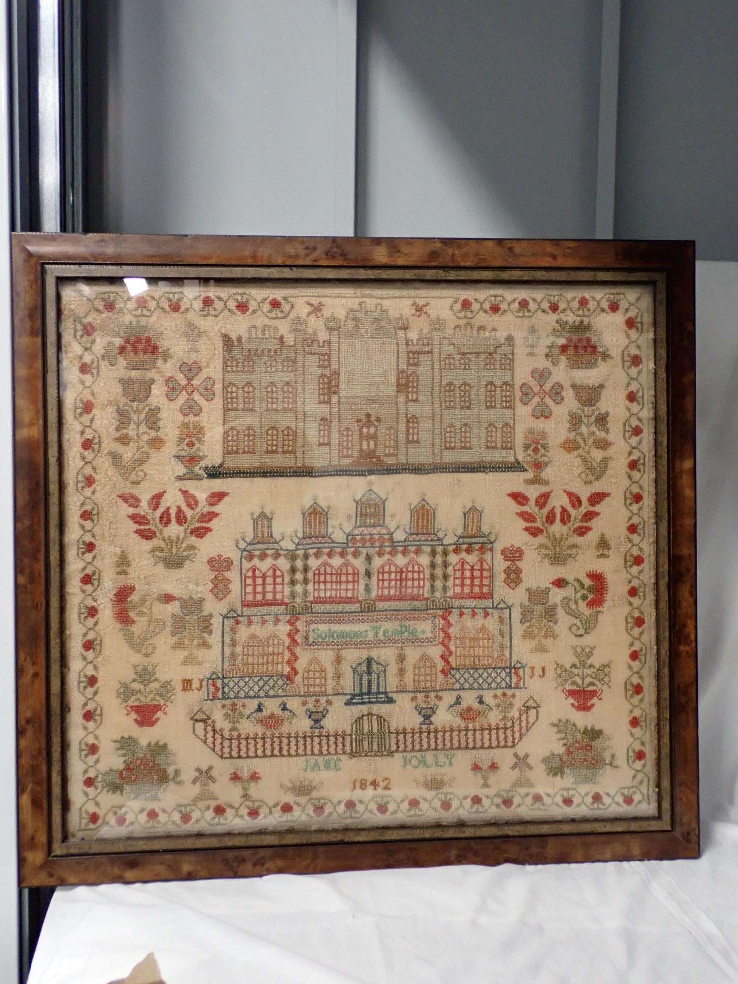 1842 Jane Jolly Sampler - 2