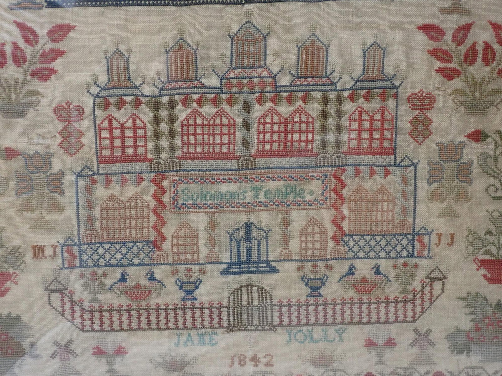 1842 Jane Jolly Sampler - 3