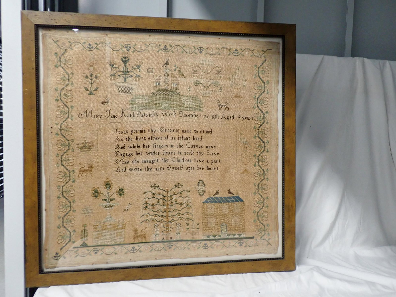 1811 Mary Jane Kirkpatrick Sampler - 4