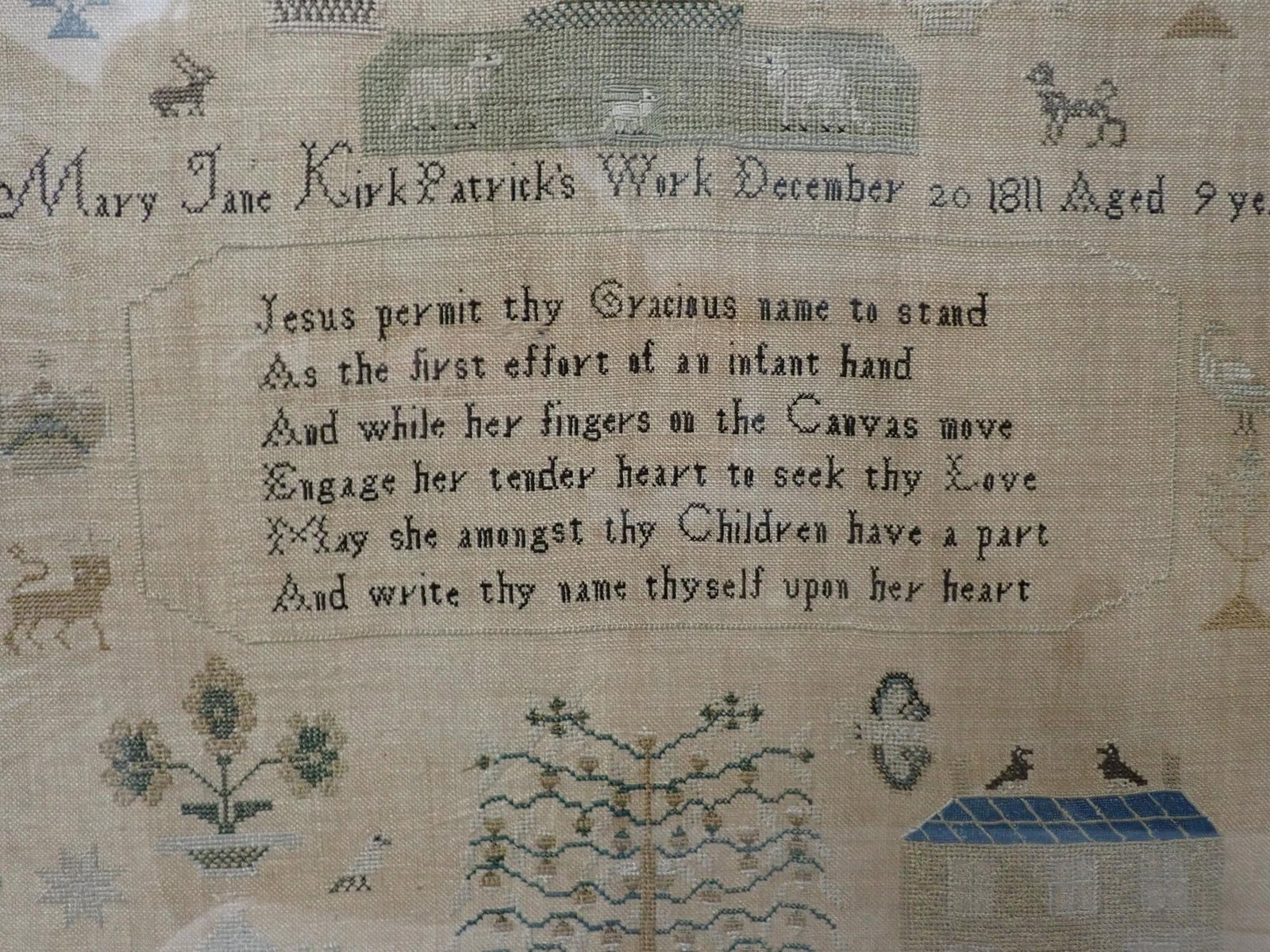 1811 Mary Jane Kirkpatrick Sampler - 5
