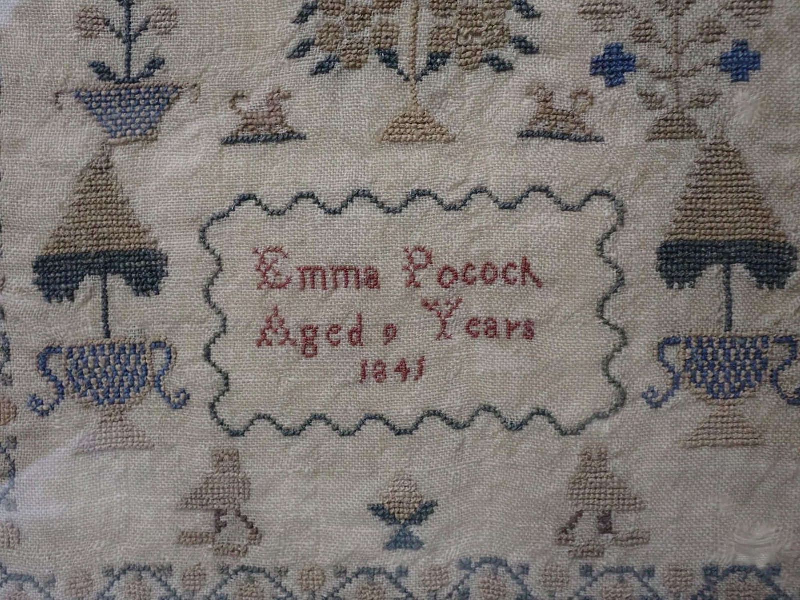 1841 Emma Pocock Sampler - 2