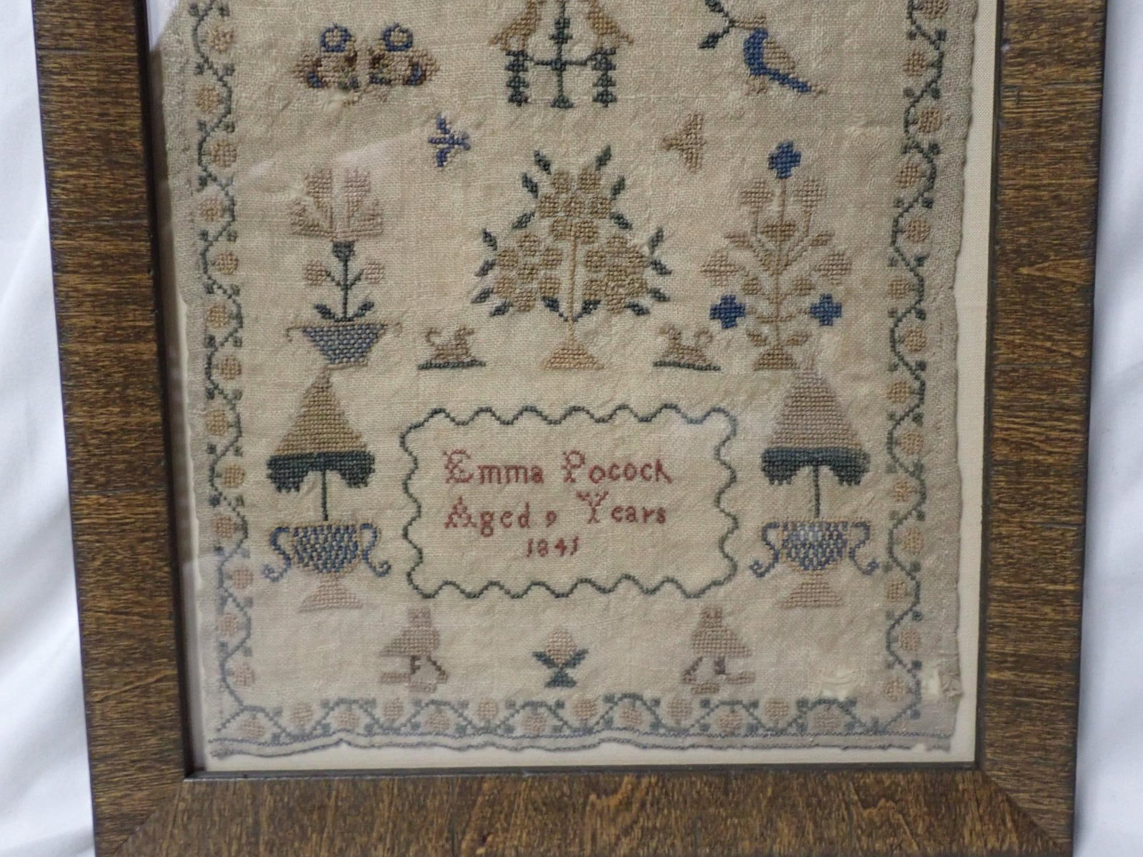 1841 Emma Pocock Sampler - 3