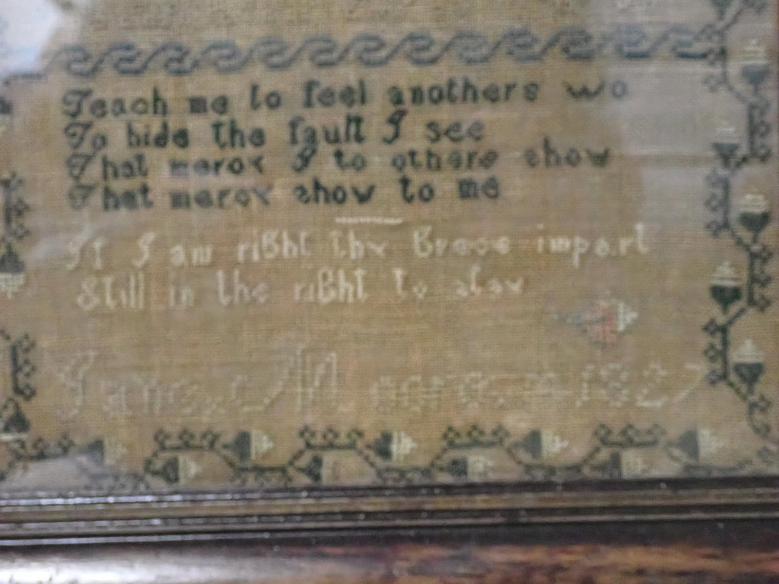 1827 Jane Moore Sampler - 3
