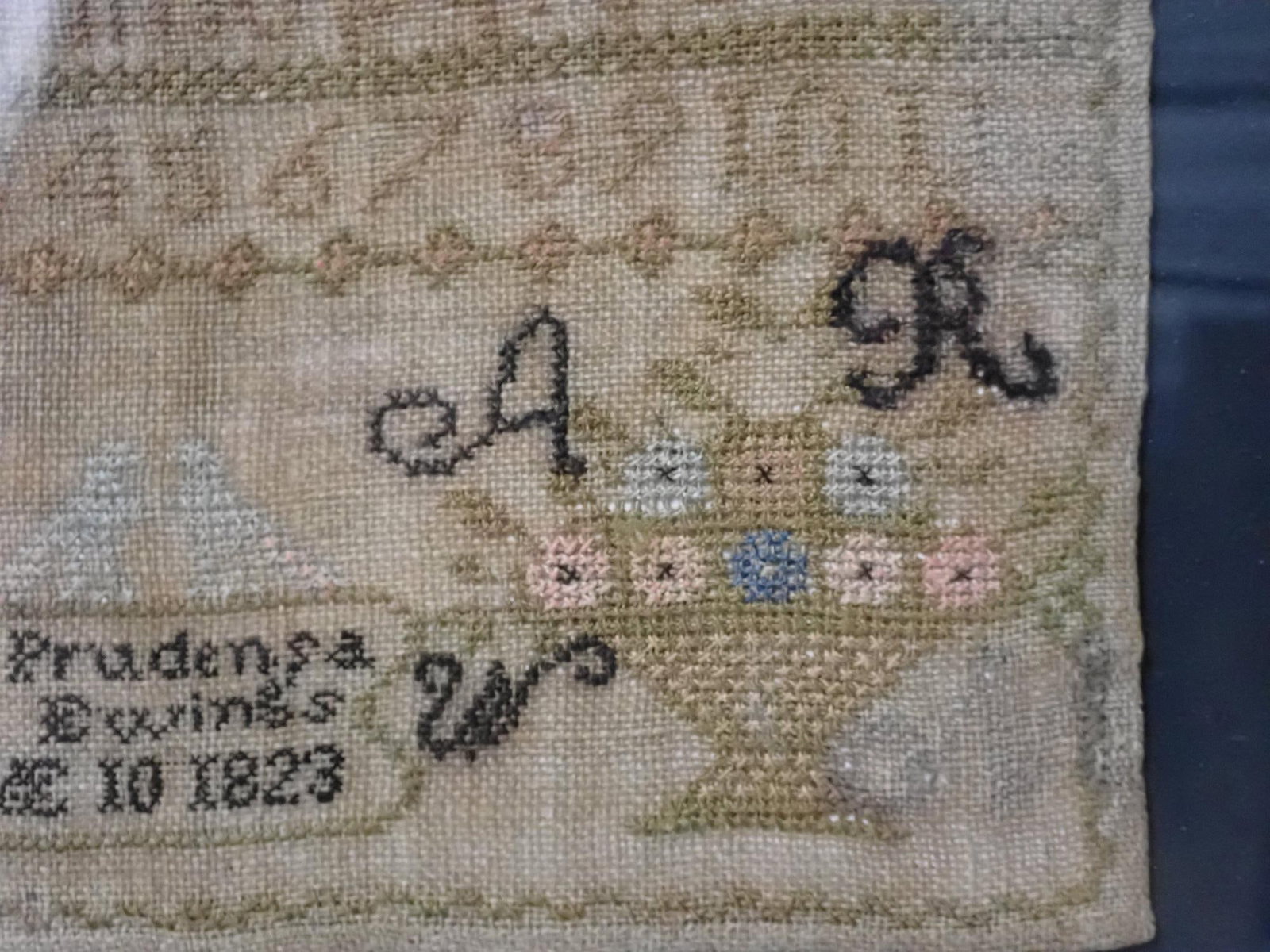 1823 Prudensa Ewing sampler - 2